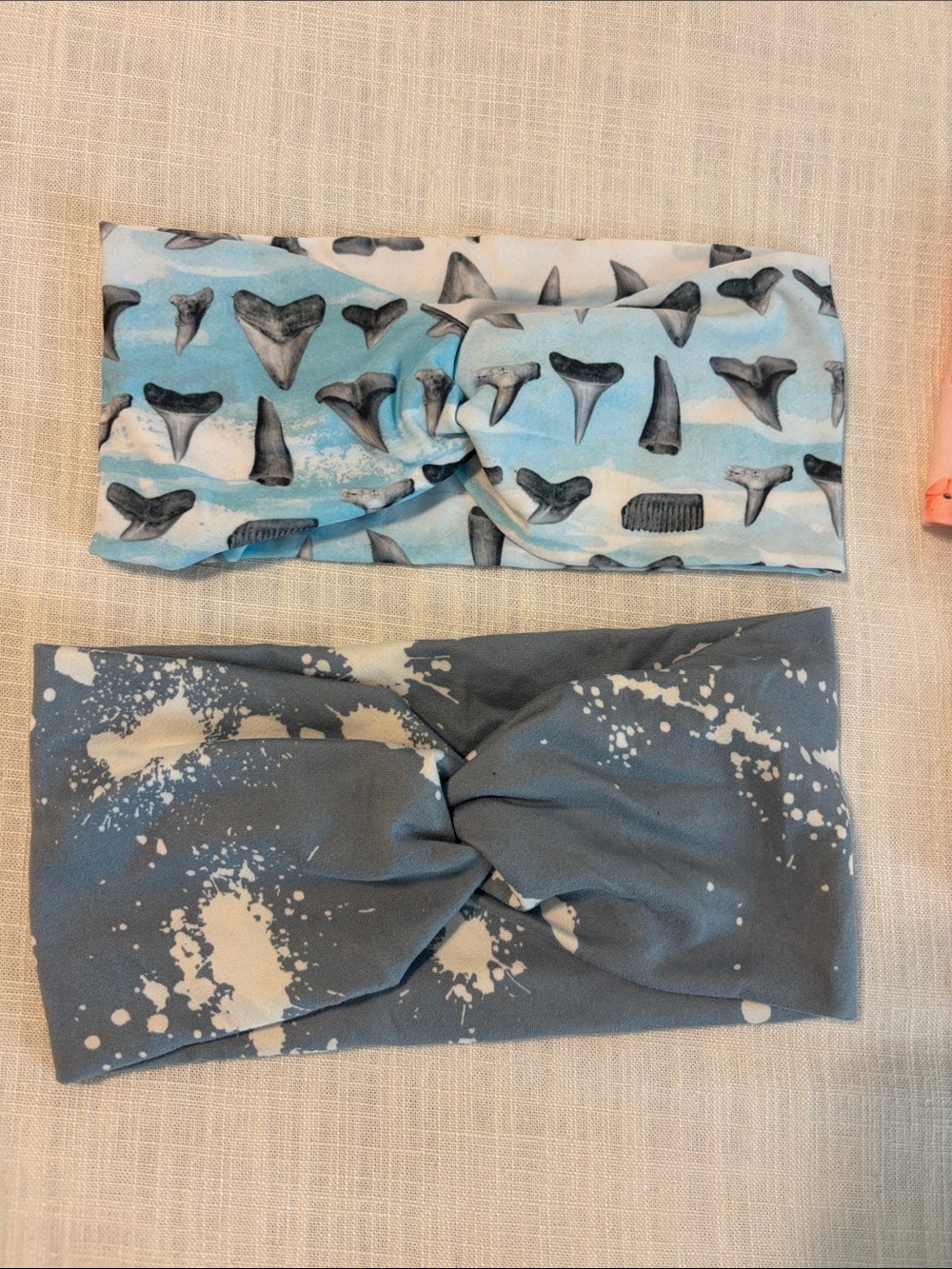 Twisted Headbands - Blue Shark Tooth & Gray Splatter
